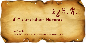 Östreicher Norman névjegykártya